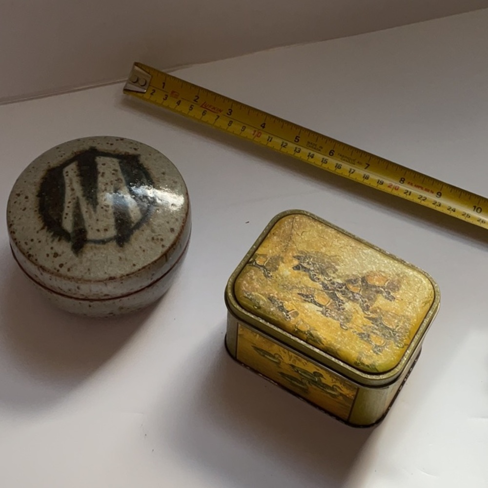 Vintage Ceramic and Metal Trinket Boxes